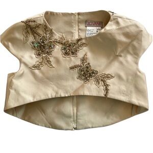 Jovani Crop Top Nude